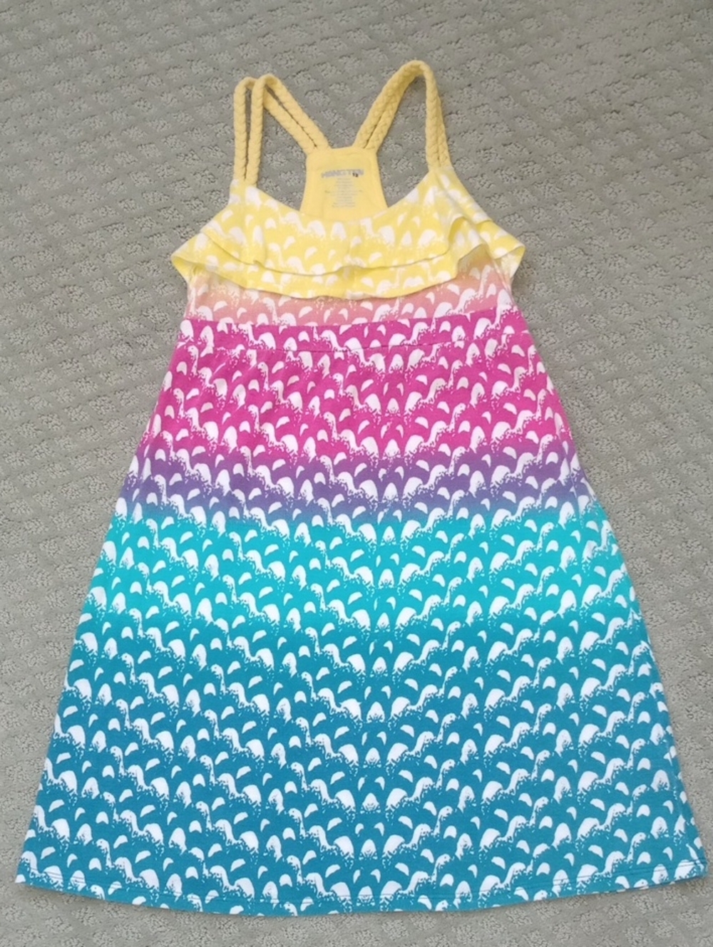 PRICE🔽 Hangten Girls Rainbow Ombre Dolphin Sundress